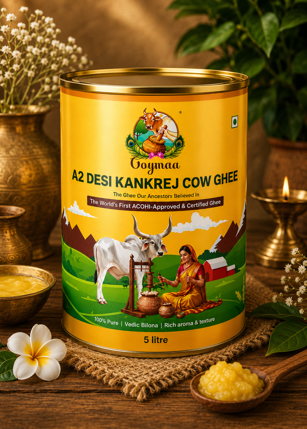 A2 Kankrej Desi Cow Ghee 5 litres
