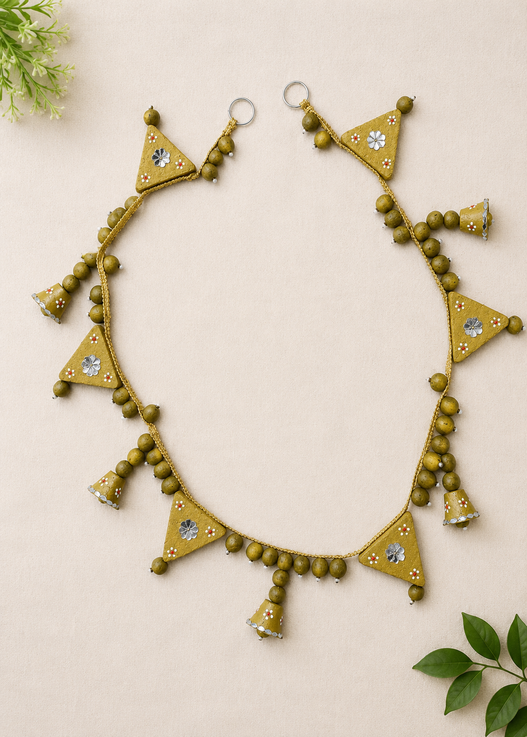 Handcrafted Traditional Decorative Toran (Bandhanwar) with Bells