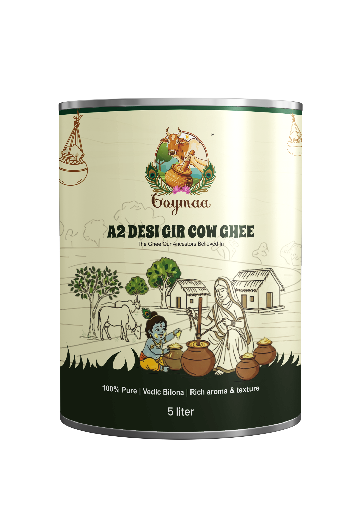 A2 Gir Desi Ghee 5 litres
